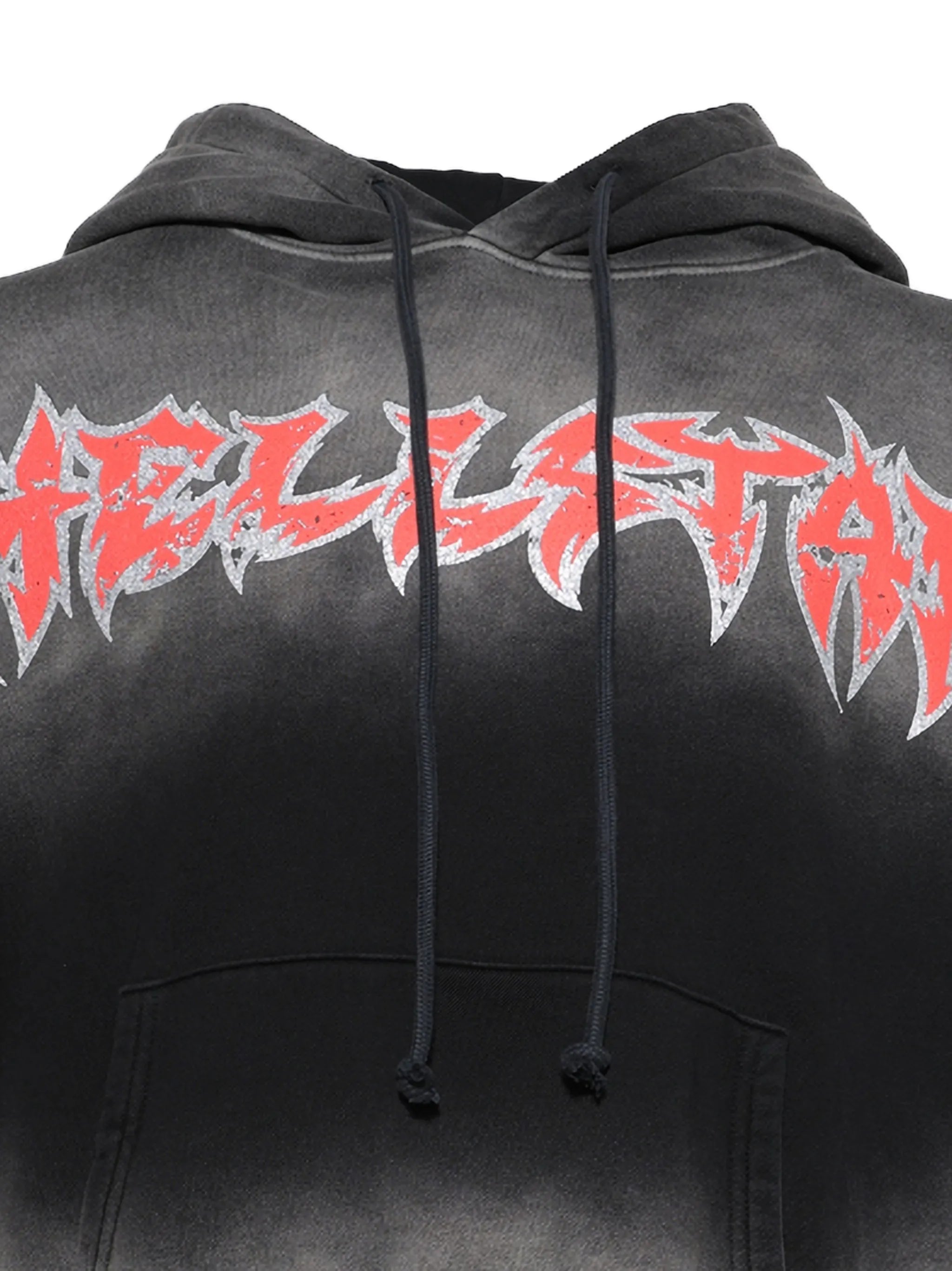 HELLSTAR Stars Shine graffiti-print cropped hoodie