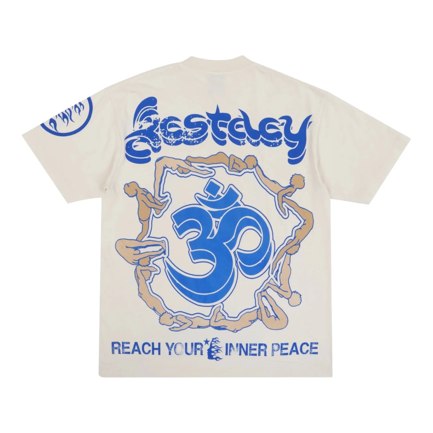 Hellstar Studios Yoga Short Sleeve Tee Shirt Cream