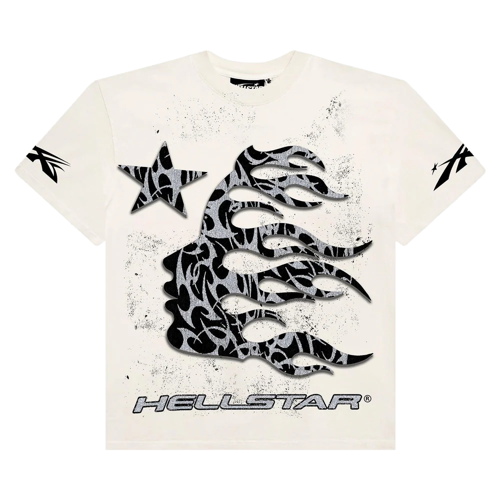 Hellstar White Tshirt Glitter
